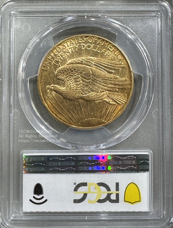 アメリカ 20ドル金貨 セントゴーデンズ 1908年D PCGS AU55