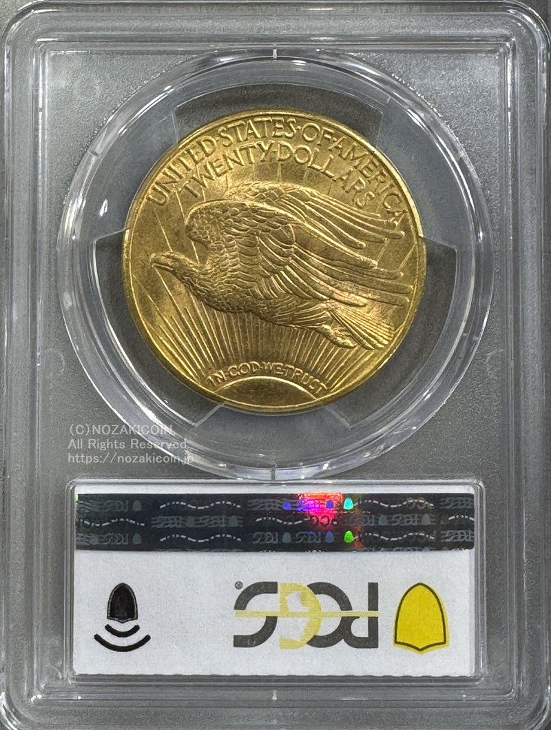 アメリカ 20ドル金貨 セントゴーデンズ 1914年D PCGS MS63