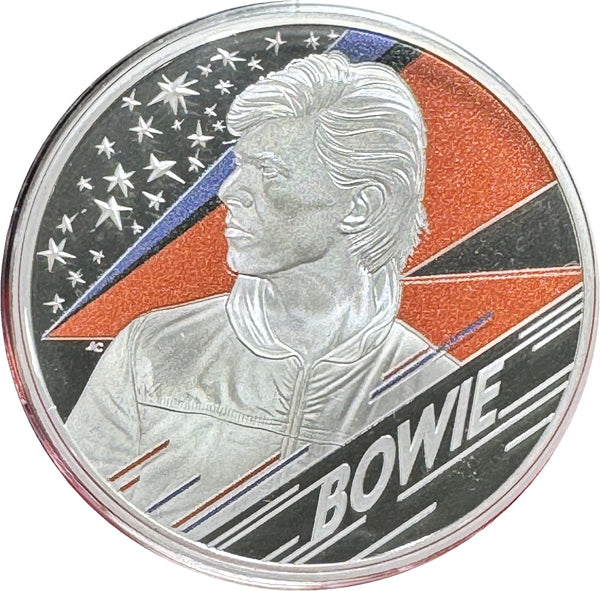 2020年1オンス純銀貨 英国2ポンド David Bowie 発行枚数は限定8,100枚、プルーフ仕上げとなっています。