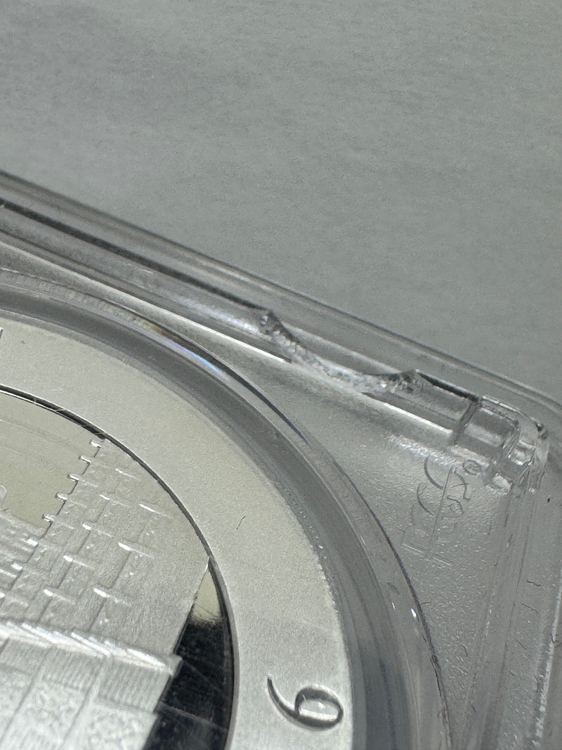 中国 10元 パンダ銀貨 2016年 PCGS MS70 スラブに欠け有