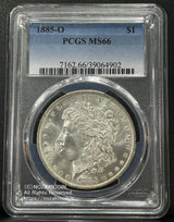 アメリカ　1ドル銀貨　1885年O　PCGS MS66　902 - 野崎コイン