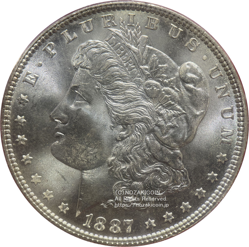 アメリカ　1ドル銀貨　1887年　PCGS MS65　664