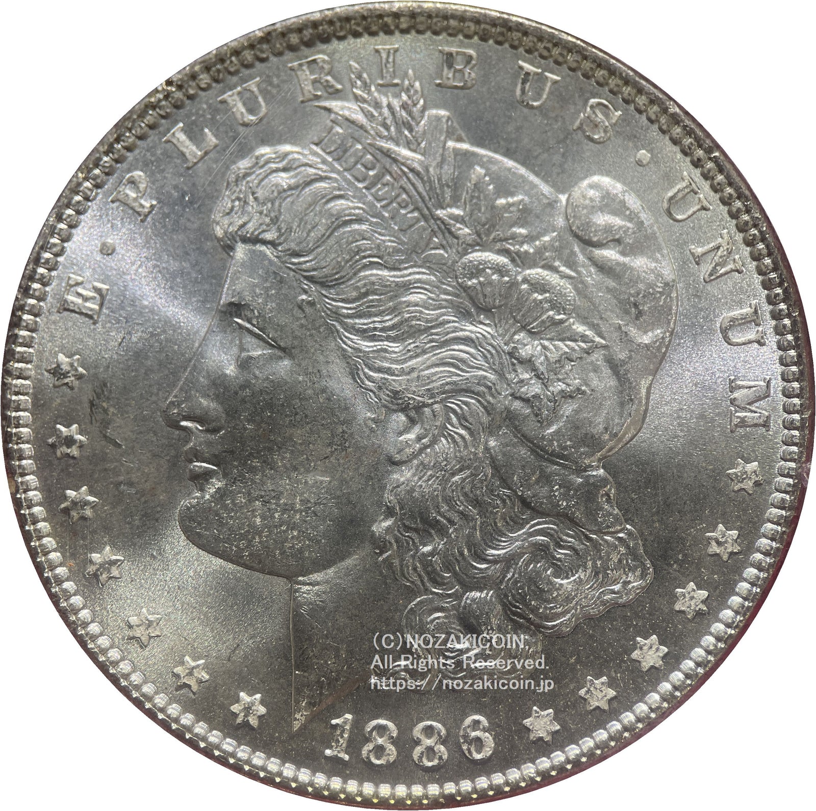 アメリカ 1ドル銀貨 1886年 PCGS MS65 149 – 野崎コイン