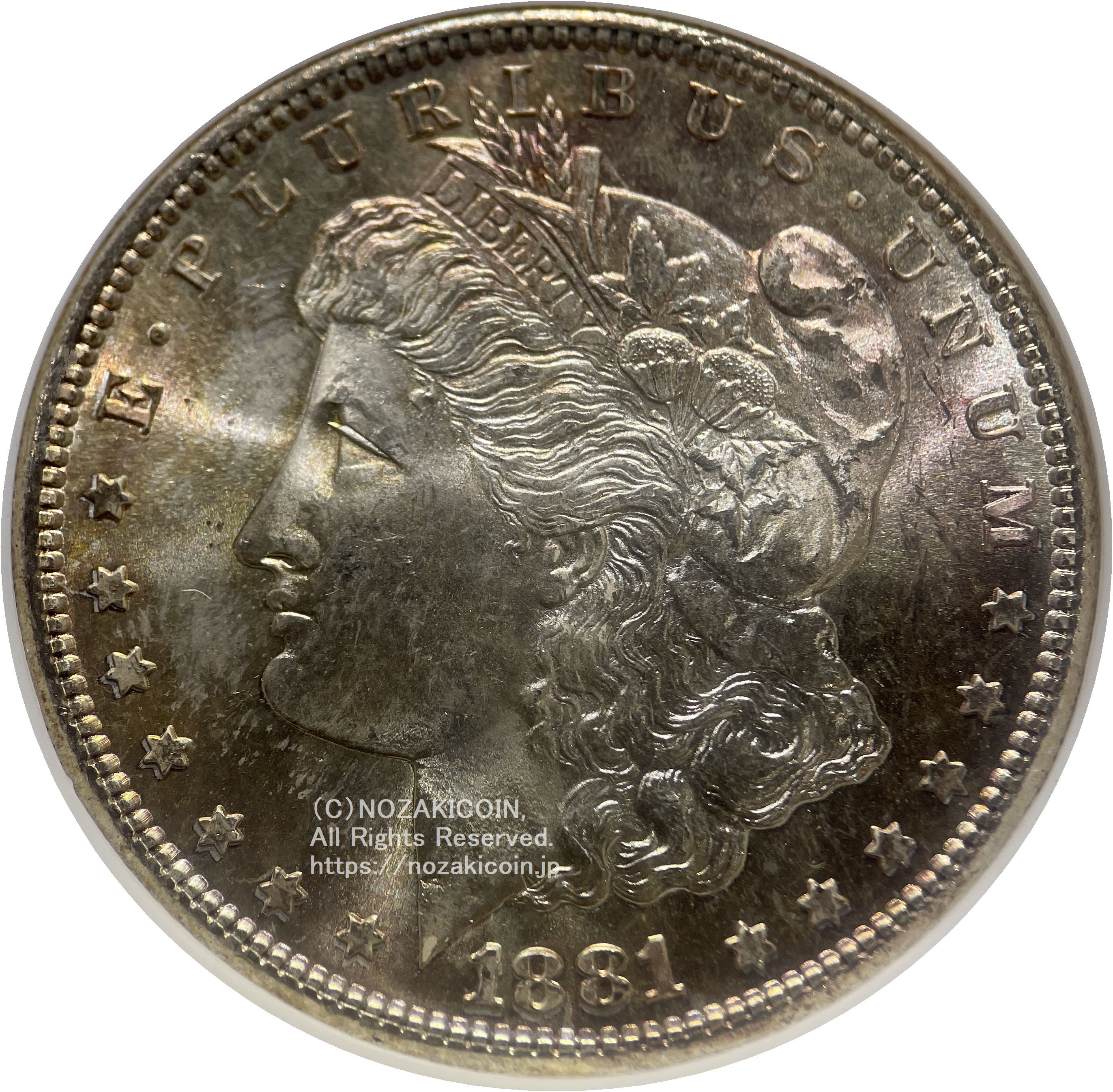 アメリカ 1ドル銀貨 1881年S NGC MS65 050 – 野崎コイン