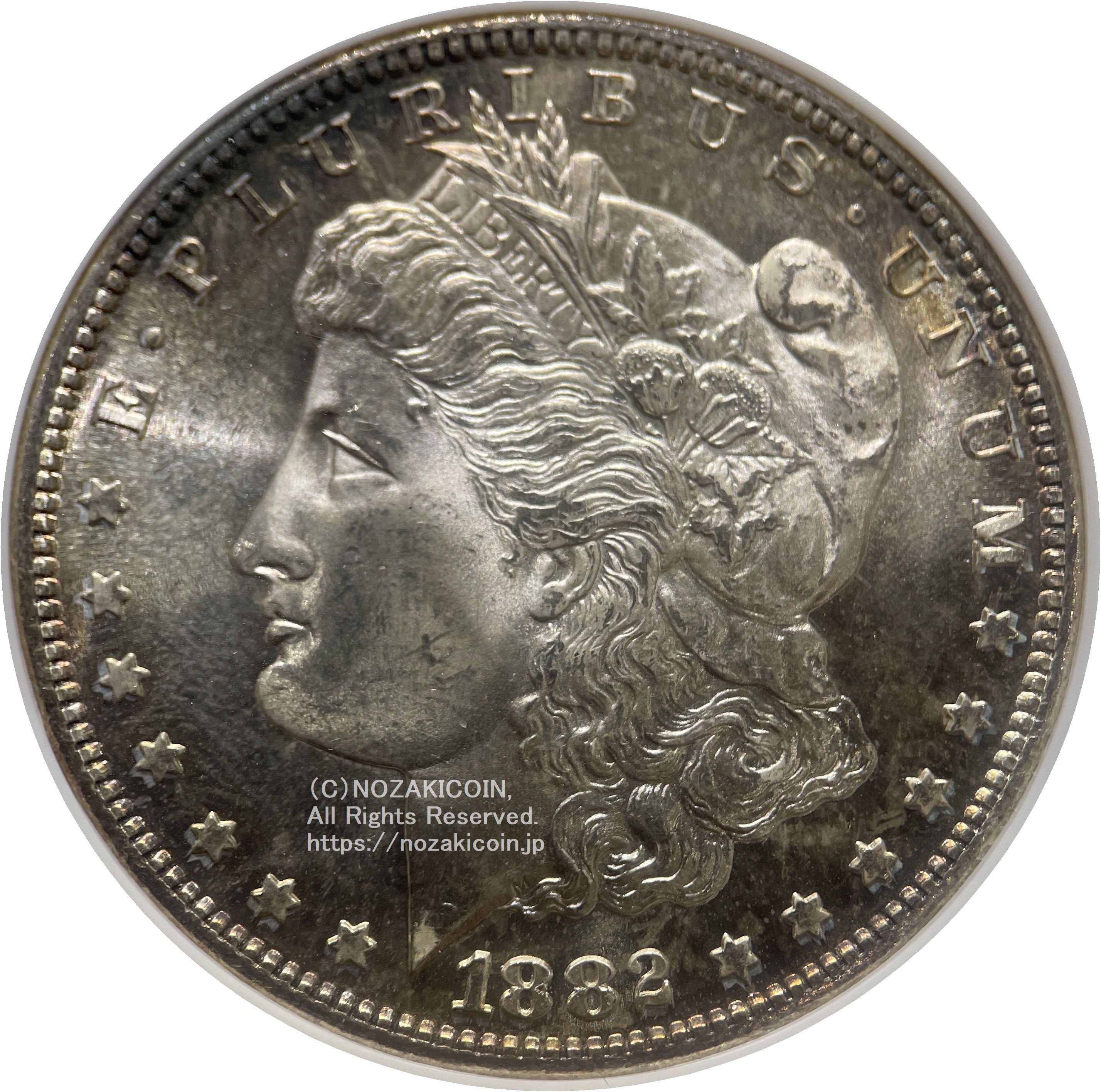 アメリカ銀貨　３点　R72-1 アメリカ 1ドル銀貨 1882年S NGC MS65 005 – 野崎コイン