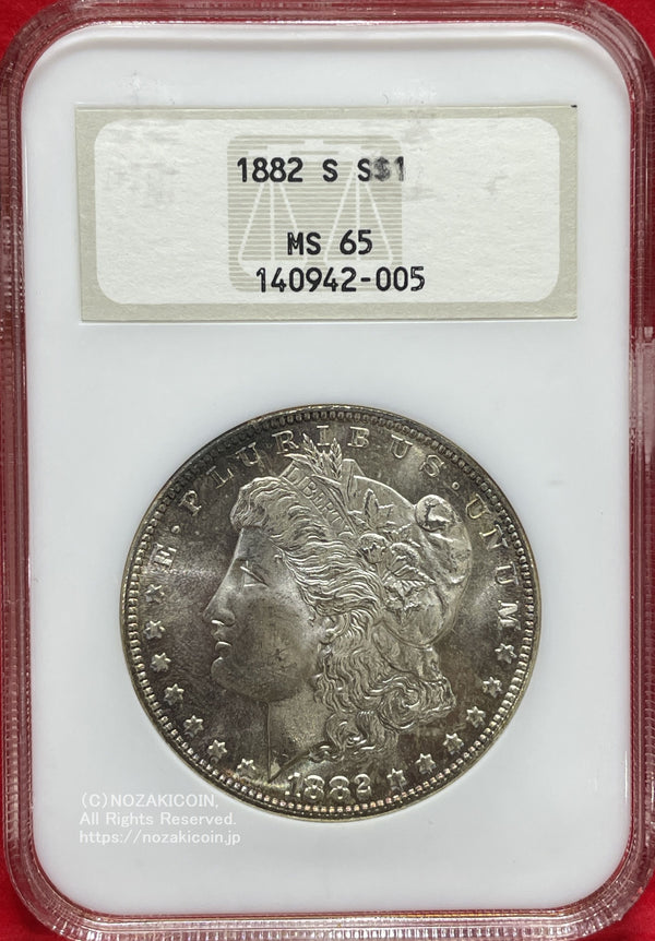 アメリカ　1ドル銀貨　1882年S　NGC MS65　005