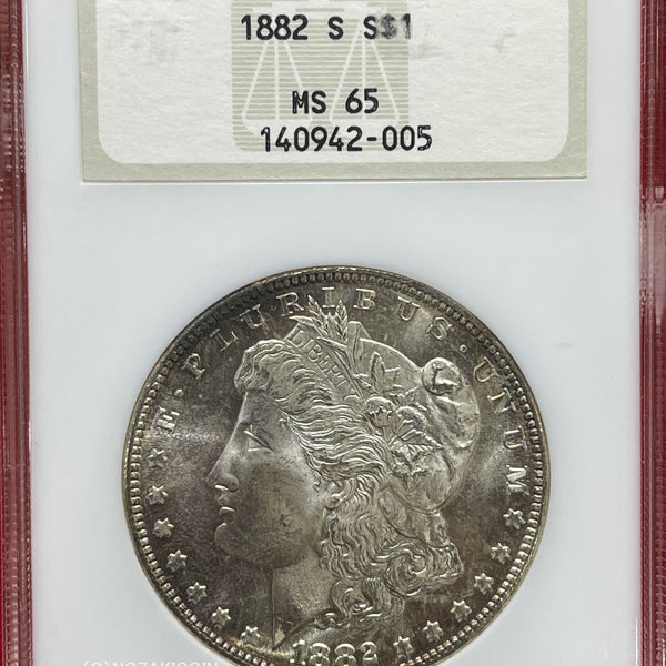 アメリカ モルガン 1ドル銀貨 1880年S KM110 NGC(MS67)