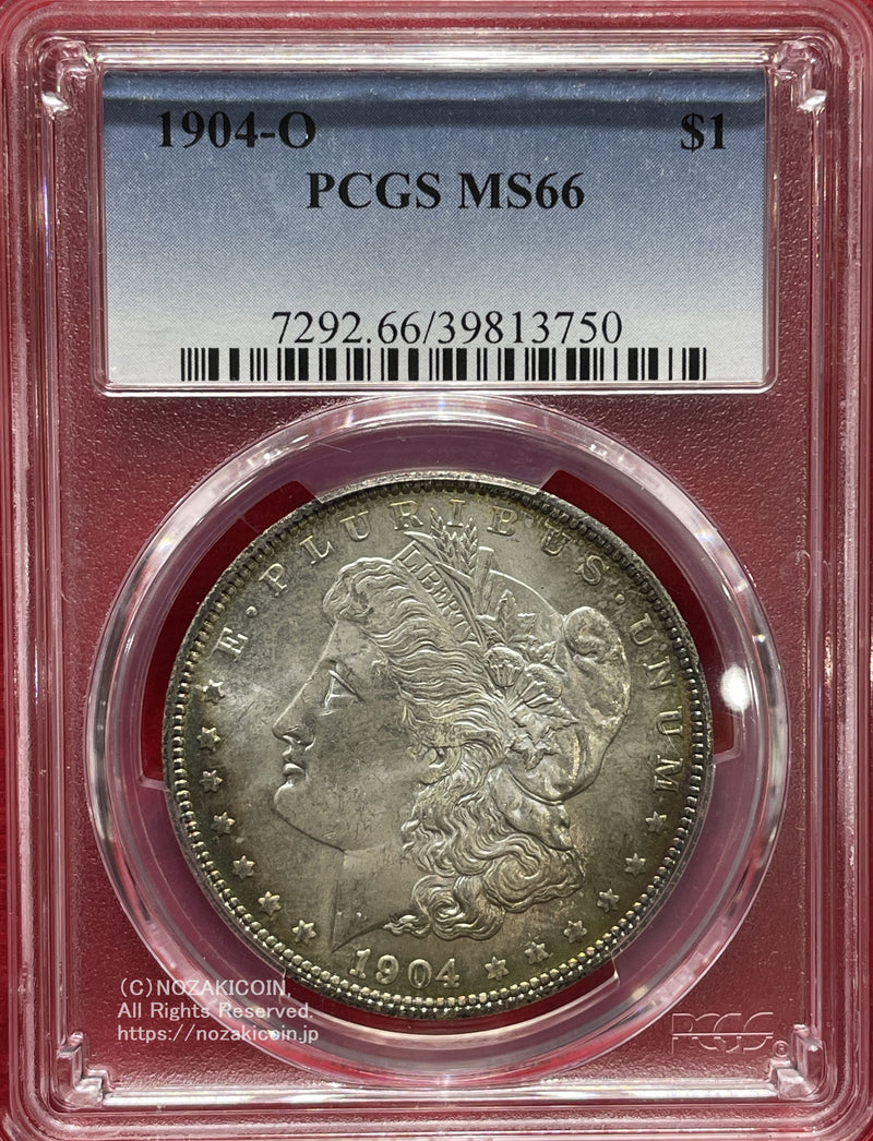 アメリカ　1ドル銀貨　1904年O　PCGS MS66　750