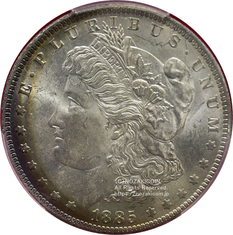 アメリカ　1ドル銀貨　1885年O　PCGS MS65　001