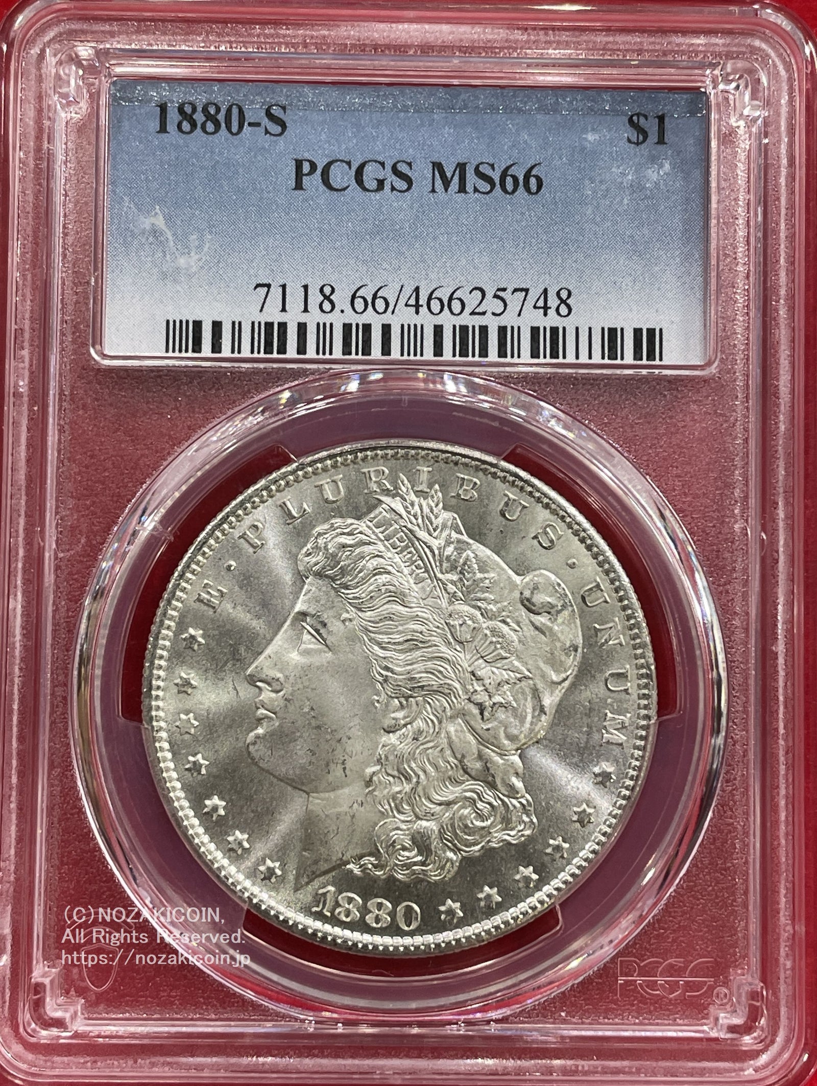 アメリカ 1ドル銀貨 1885年O PCGS MS66 201 – 野崎コイン