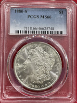 アメリカ　1ドル銀貨　1885年O　PCGS MS66　201