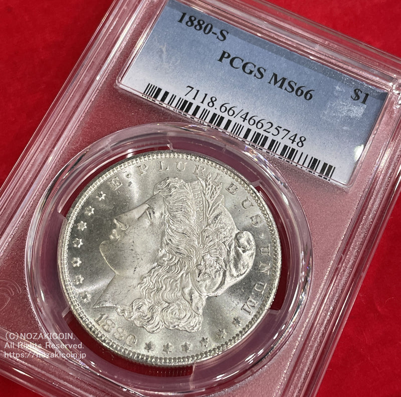 アメリカ　1ドル銀貨　1885年O　PCGS MS66　201