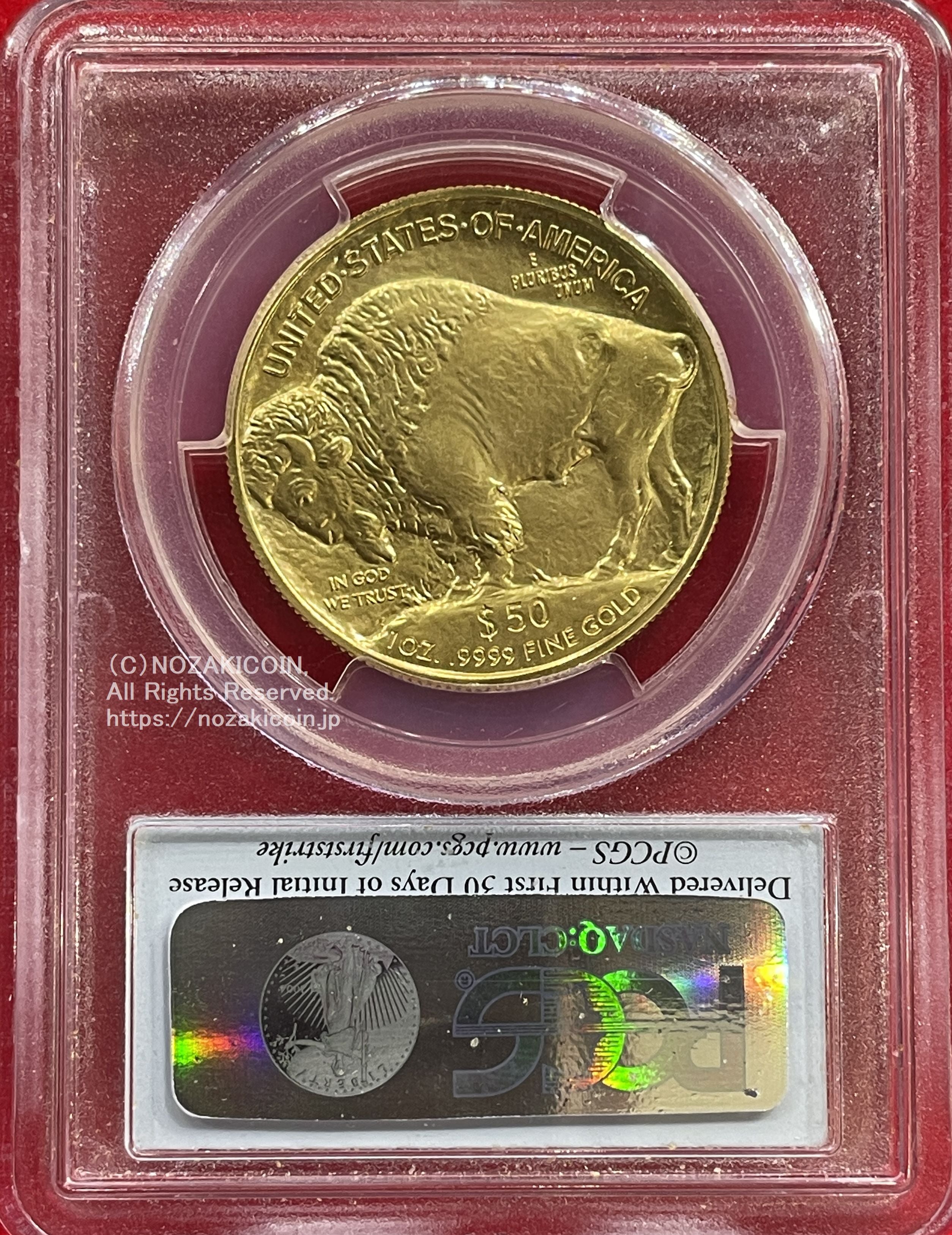 アメリカ 50ドル金貨 バッファロー 2015年 PCGS MS70 175 – 野崎コイン