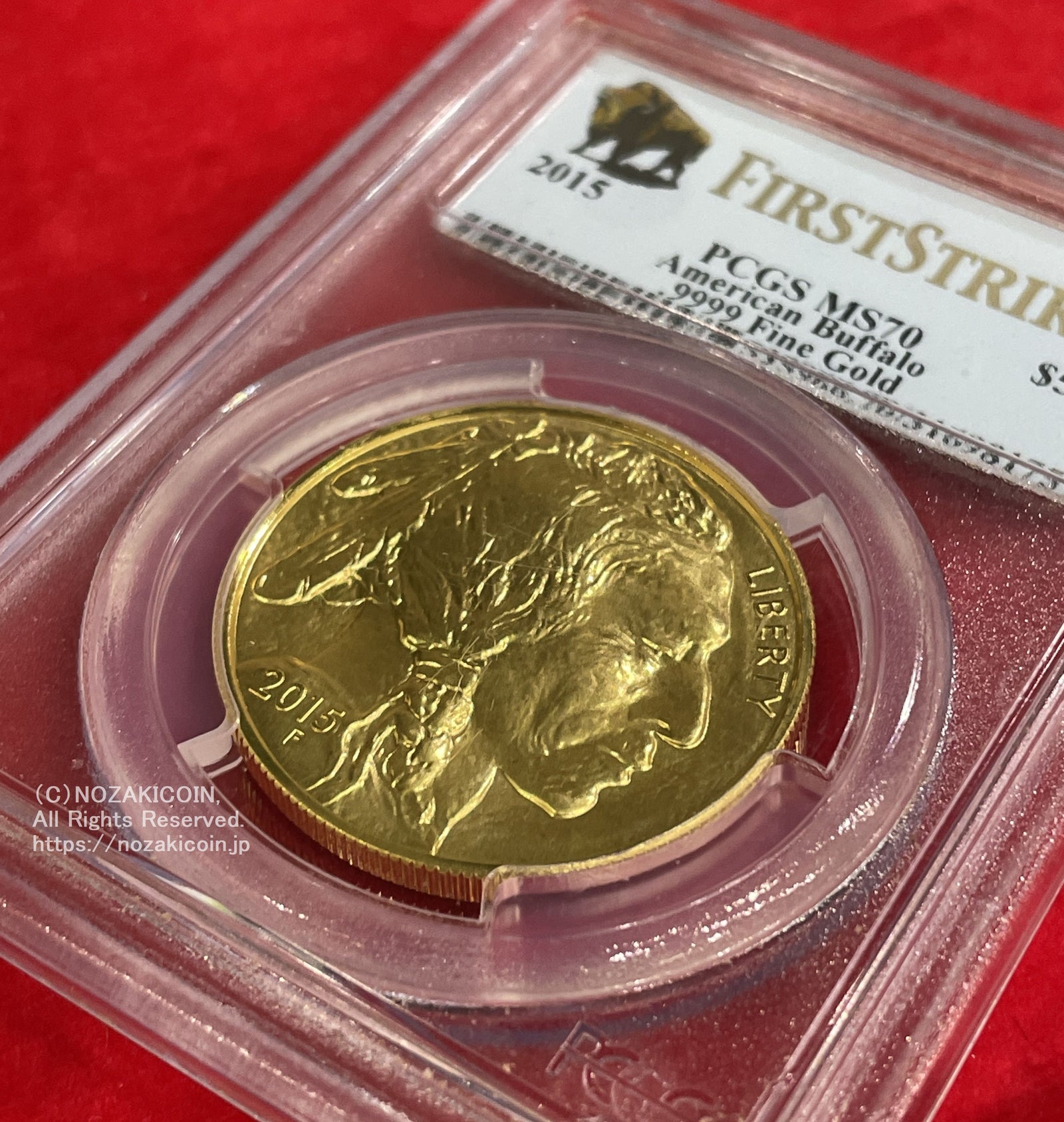 2015年 バッファロー ネイティブアメリカン  1オンス アメリカ 50ドル金貨 バッファロー 2015年 PCGS MS70 175 – 野崎コイン