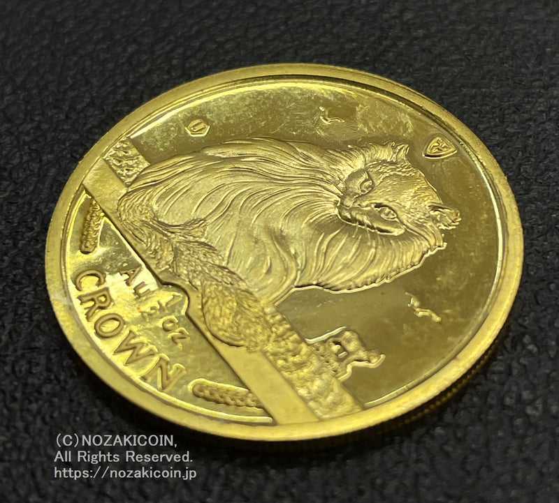 マン島 1/2クラウン猫金貨 1/2オンス 1995年 並品 – 野崎コイン