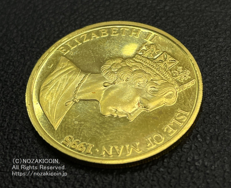 マン島 1/2クラウン猫金貨 1/2オンス 1995年 並品 – 野崎コイン
