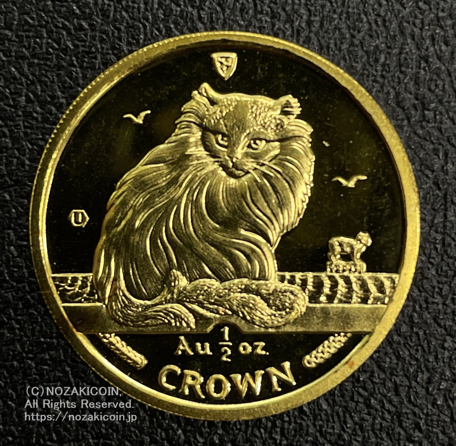マン島 1/2クラウン猫金貨 1/2オンス 1995年 美品 – 野崎コイン