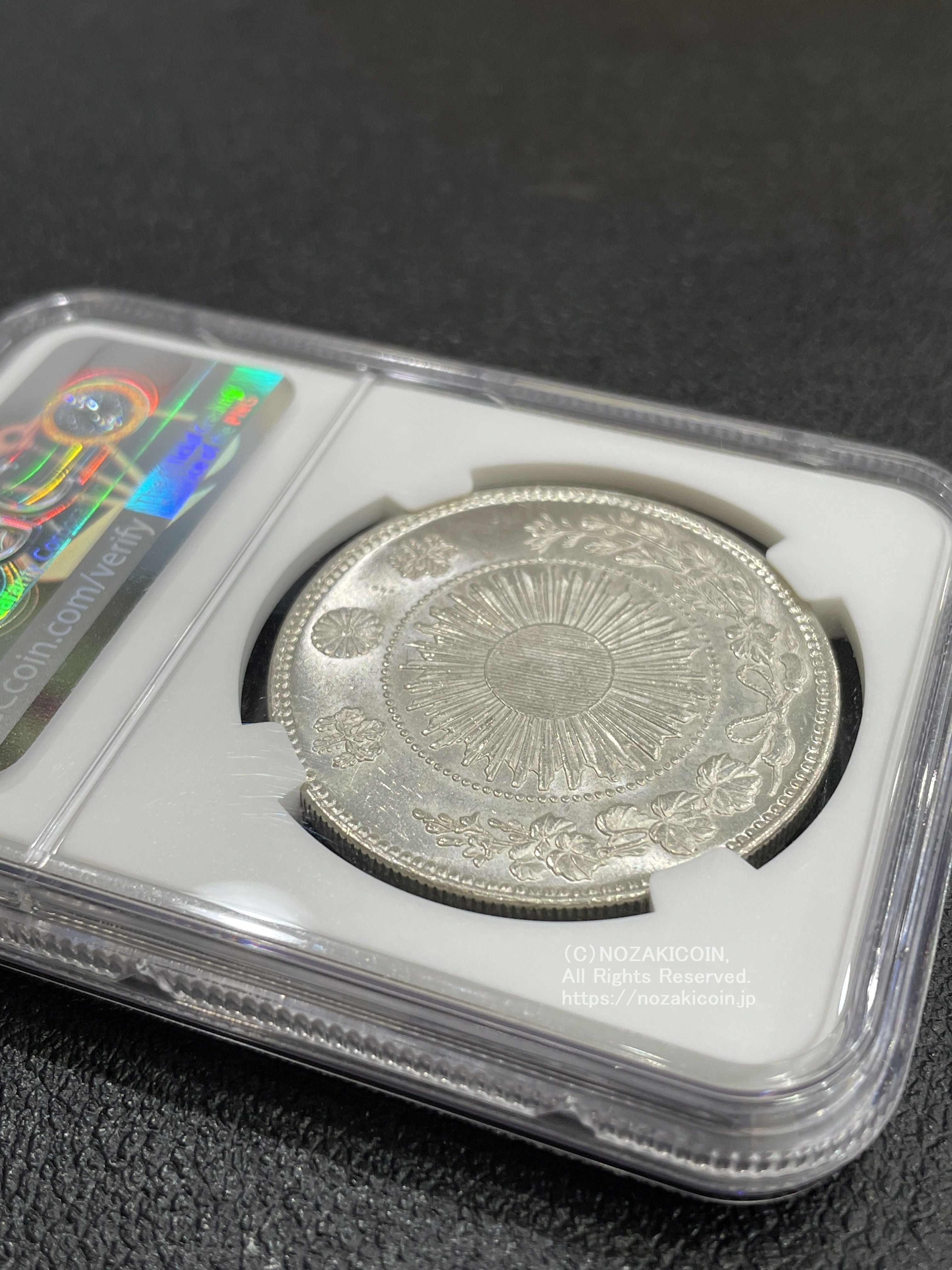 NGC MS 63未使用　明治3年旧1円銀貨 NGC鑑定済 明治3年 旧1円銀貨 MS63 古銭 日本古銭 近代貨幣