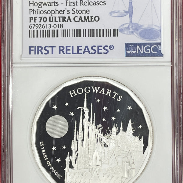 イギリス 5ポンド銀貨 2オンス 2023年 ハリー・ポッター ホグワーツ魔法魔術学校 NGC PF70 ULTRA CAMEO – 野崎コイン