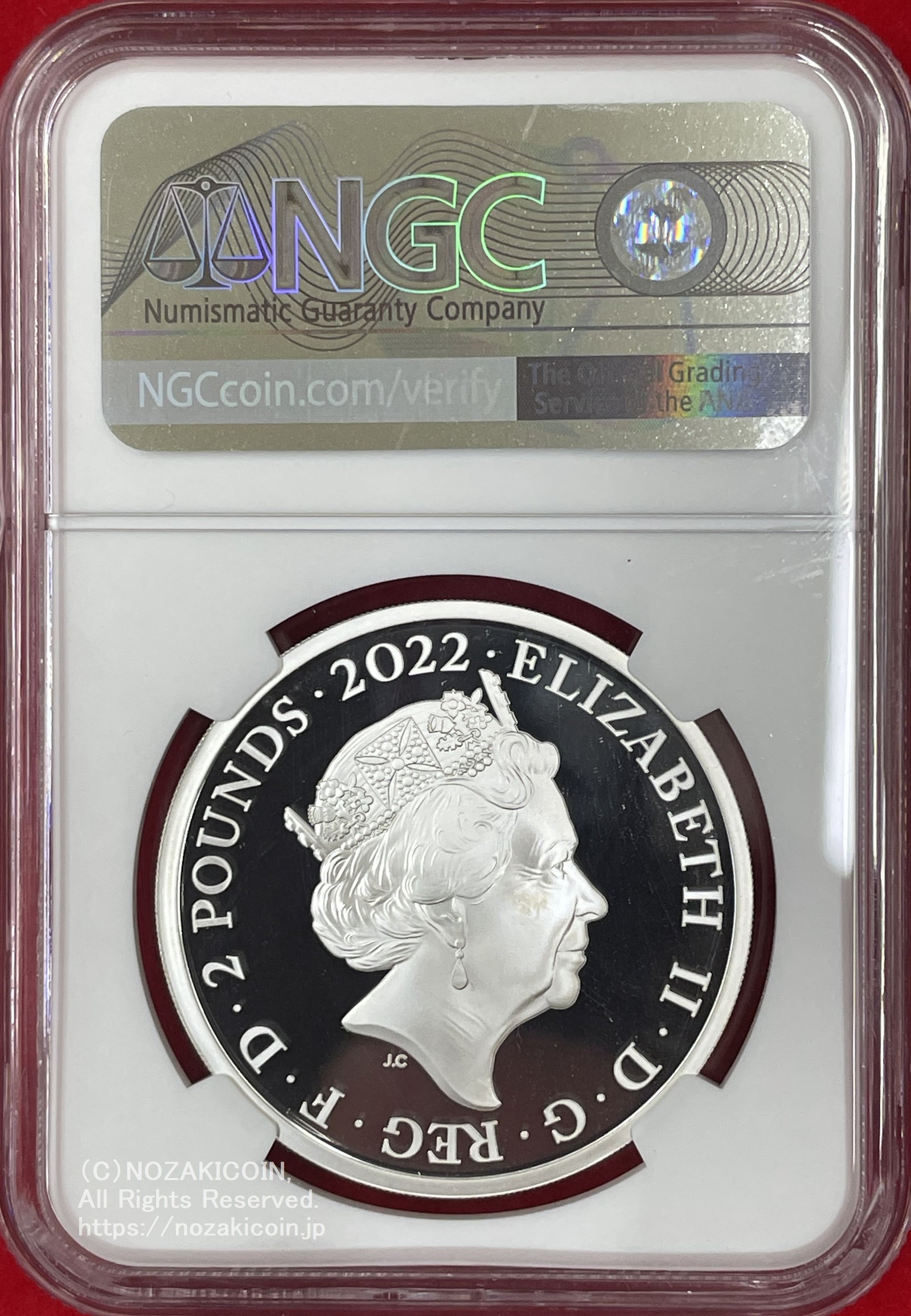 イギリス 2ポンド銀貨 1オンス 2022年 ローリングストーンズ NGC PF70