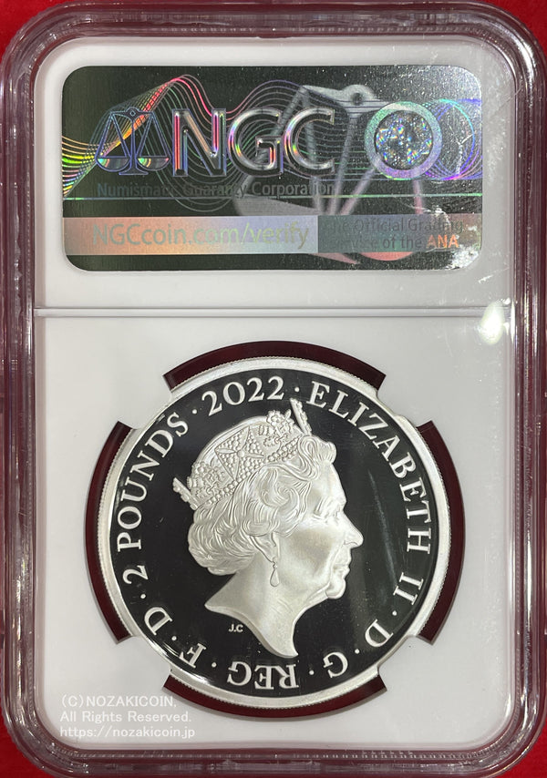 2022年1オンス純銀貨 英国2ポンド British Monarchs King James Ⅰ 発行枚数は限定１,２５０枚、プルーフ仕上げとなっています。