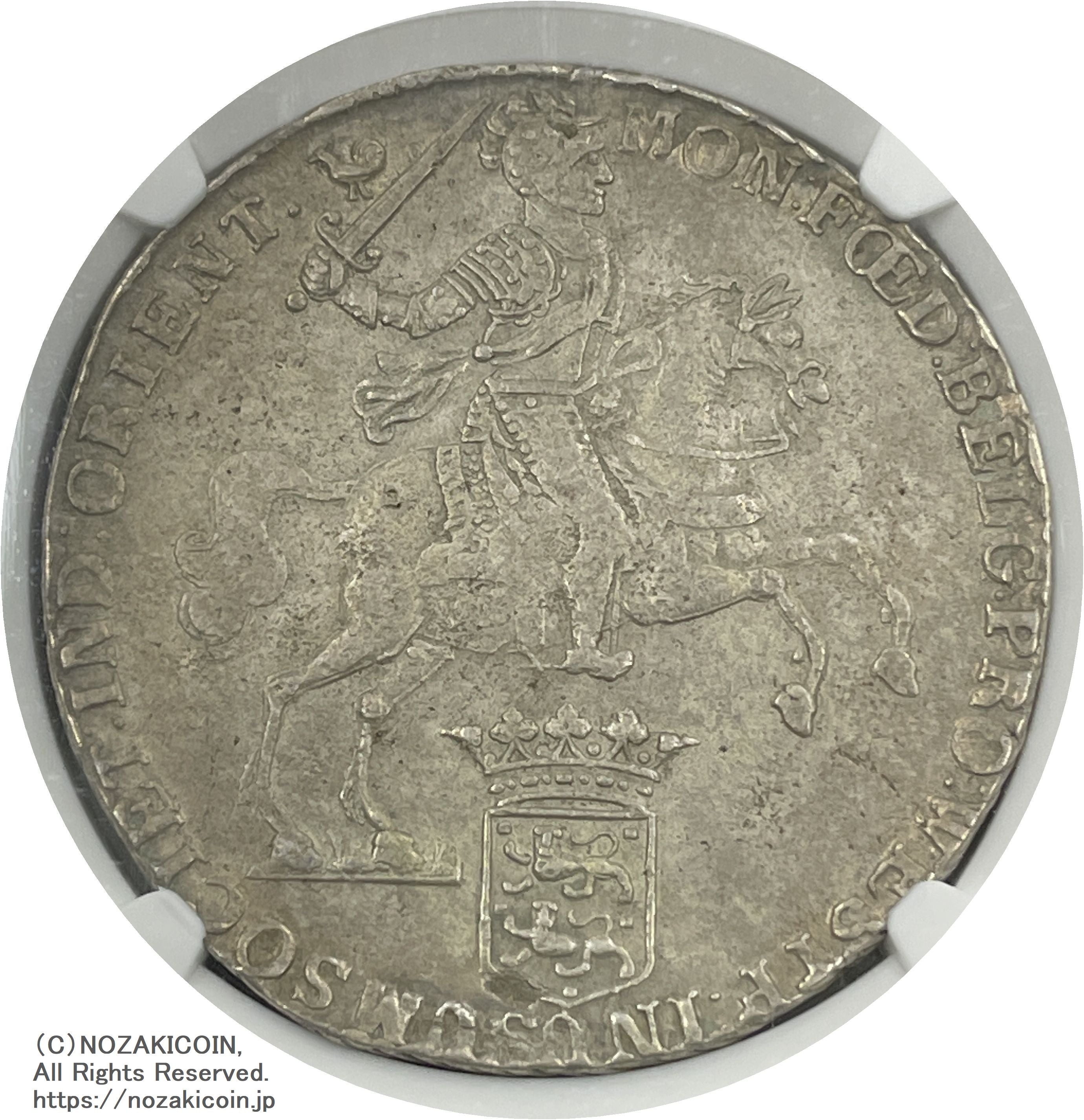 オランダ VOC東インド会社 オランダ領東インド 1ドュカトン銀貨 １７５０年 NGC XF Details – 野崎コイン