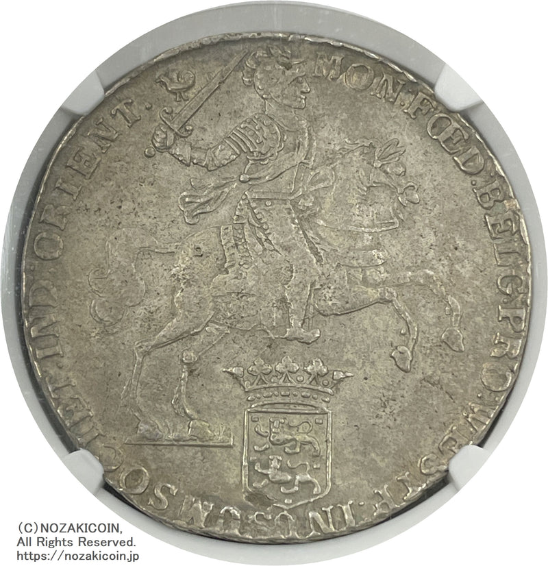 オランダ　VOC東インド会社　オランダ領東インド　1ドュカトン銀貨　１７５０年　NGC XF Details