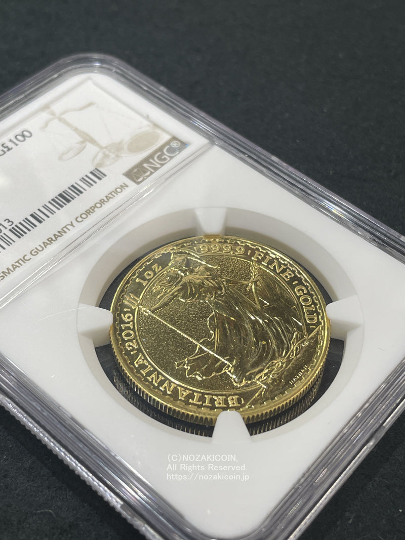 イギリス ブリタニア金貨 2016 100ポンド NGC MS66