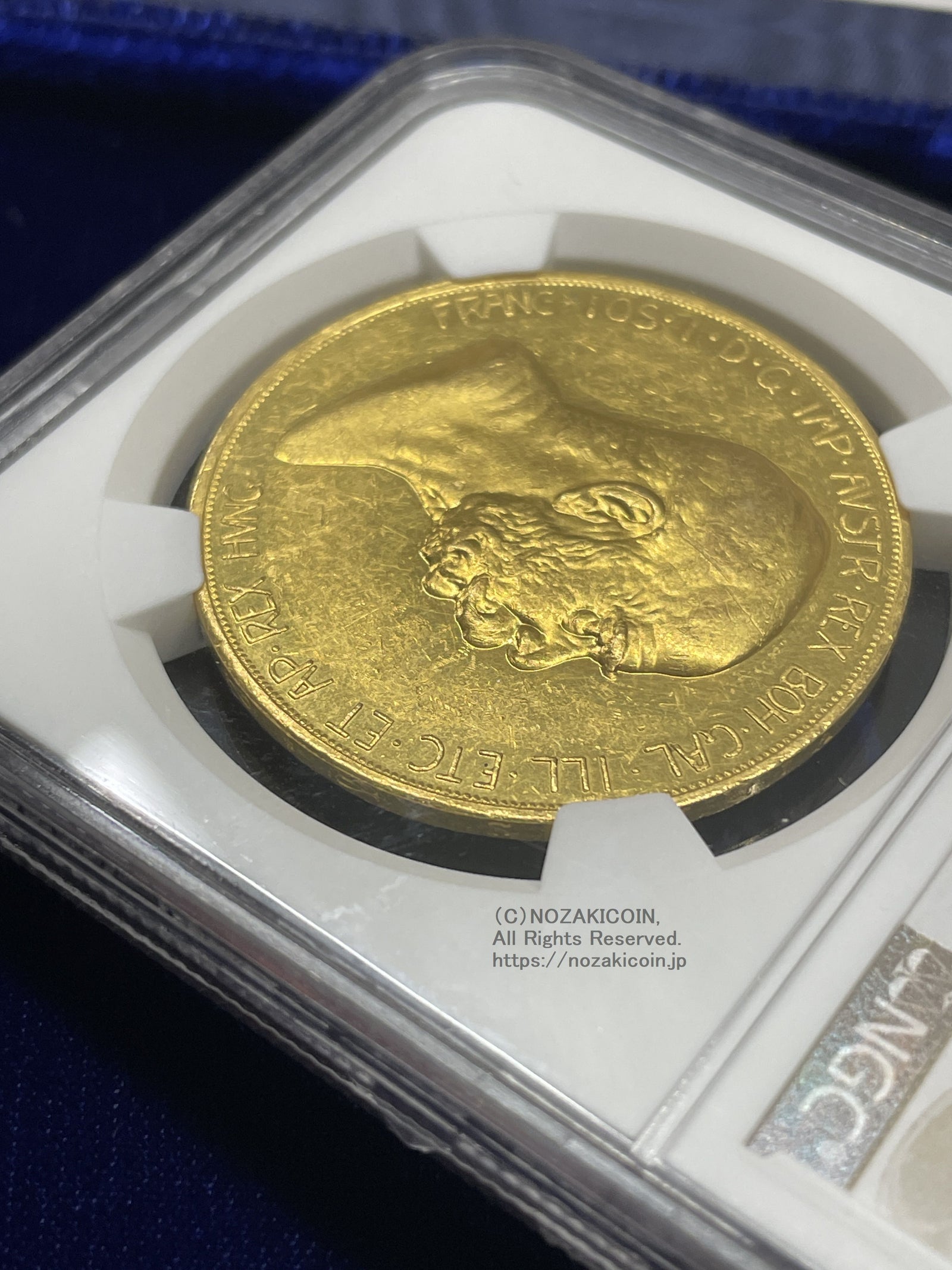 オーストリア 雲上の女神 100コロナ金貨 1908年 フランツ・ヨーゼフ NGC PF55 – 野崎コイン