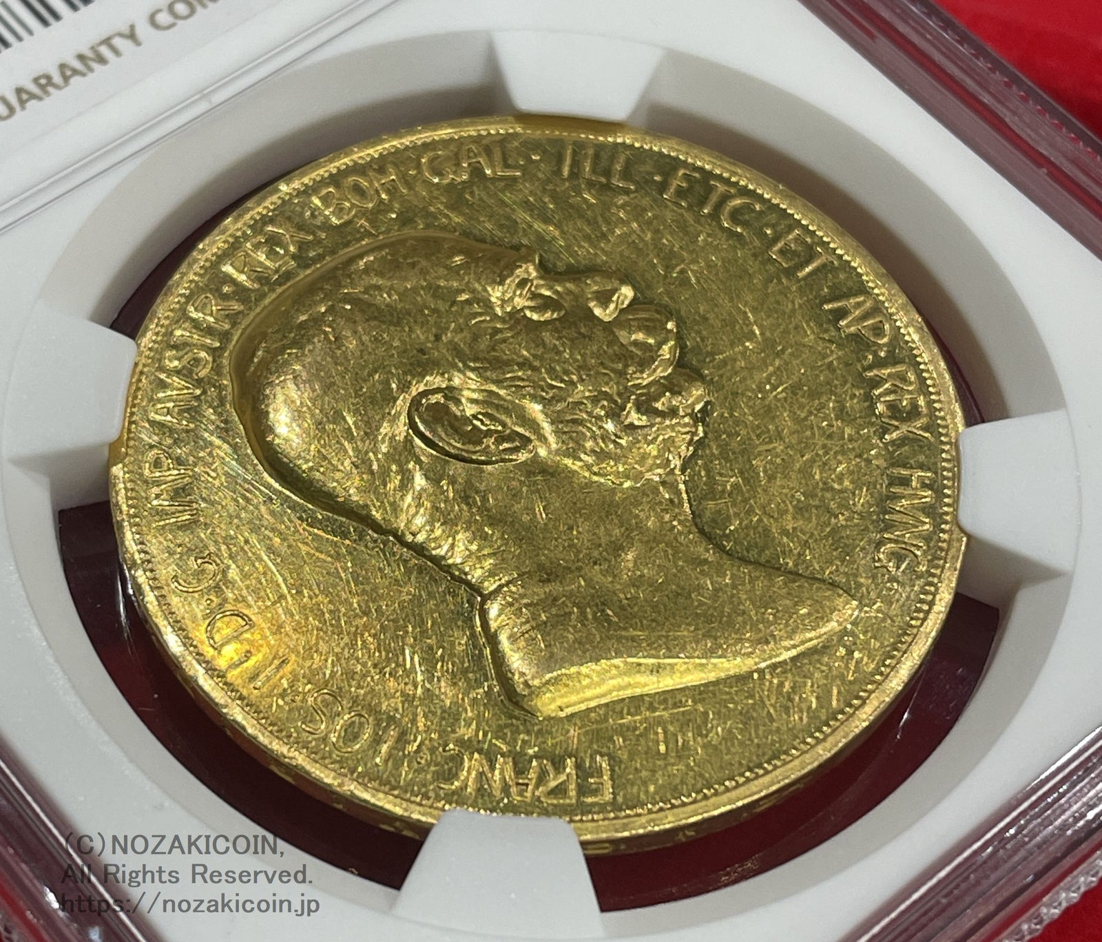 オーストリア 雲上の女神 100コロナ金貨 1908年 フランツ・ヨーゼフ NGC PROOF AU DETAILS – 野崎コイン