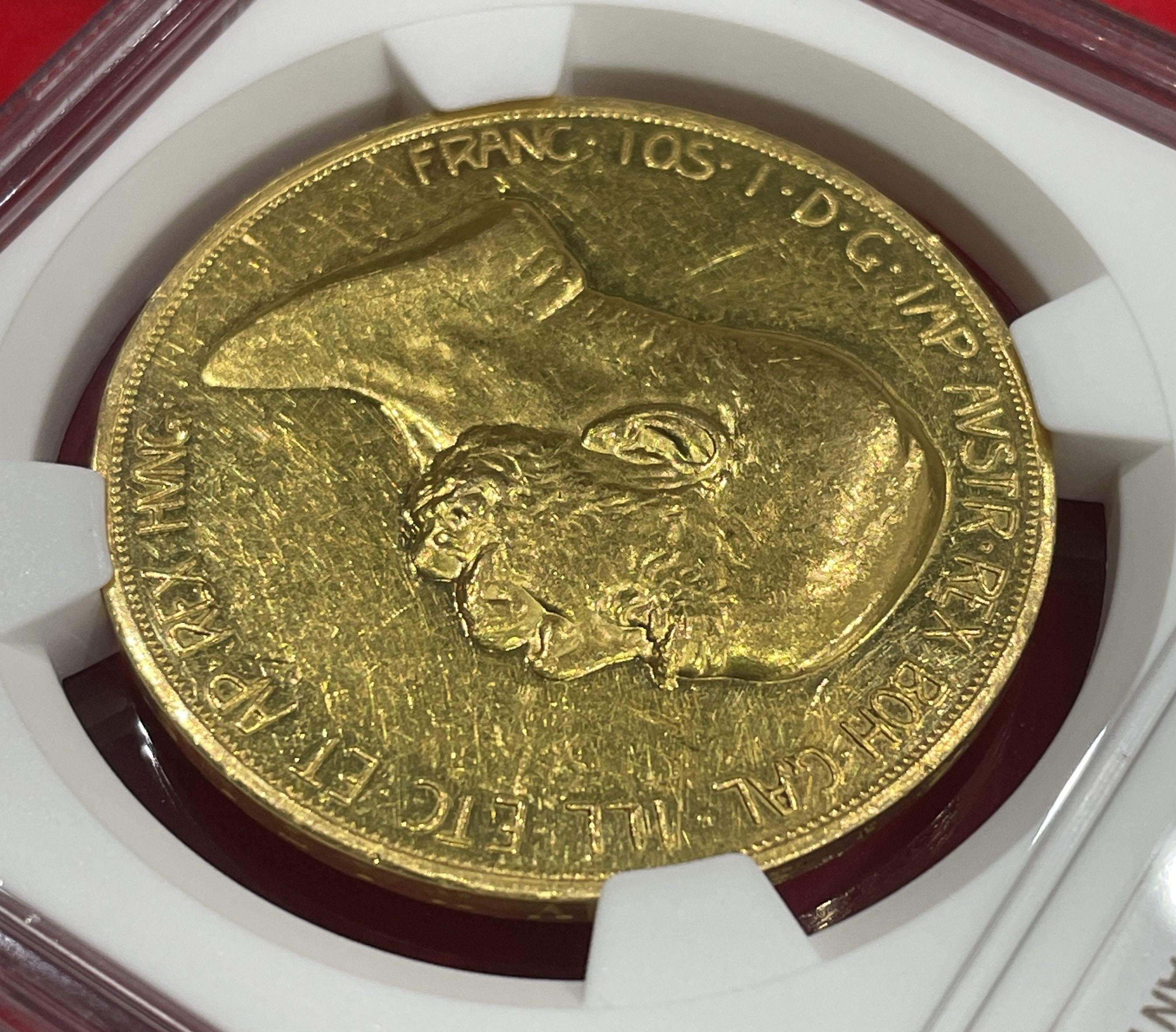 オーストリア 雲上の女神 100コロナ金貨 1908年 フランツ・ヨーゼフ NGC PROOF AU DETAILS – 野崎コイン