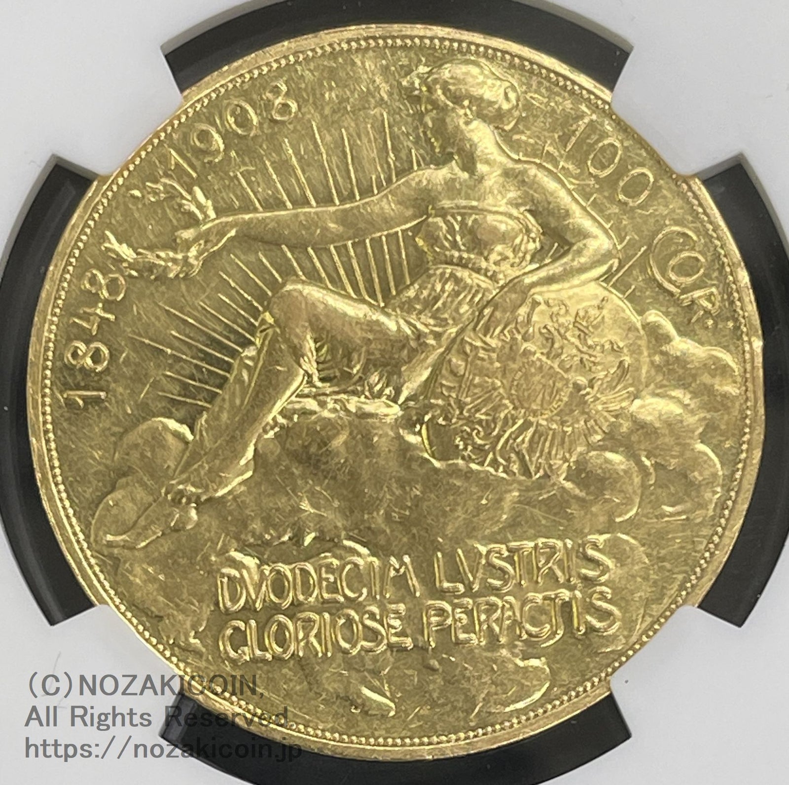 オーストリア 雲上の女神 100コロナ金貨 1908年 フランツ・ヨーゼフ NGC PROOF AU DETAILS – 野崎コイン