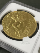 オーストリア 雲上の女神 100コロナ金貨 1908年 フランツ・ヨーゼフ NGC PROOF AU DETAILS