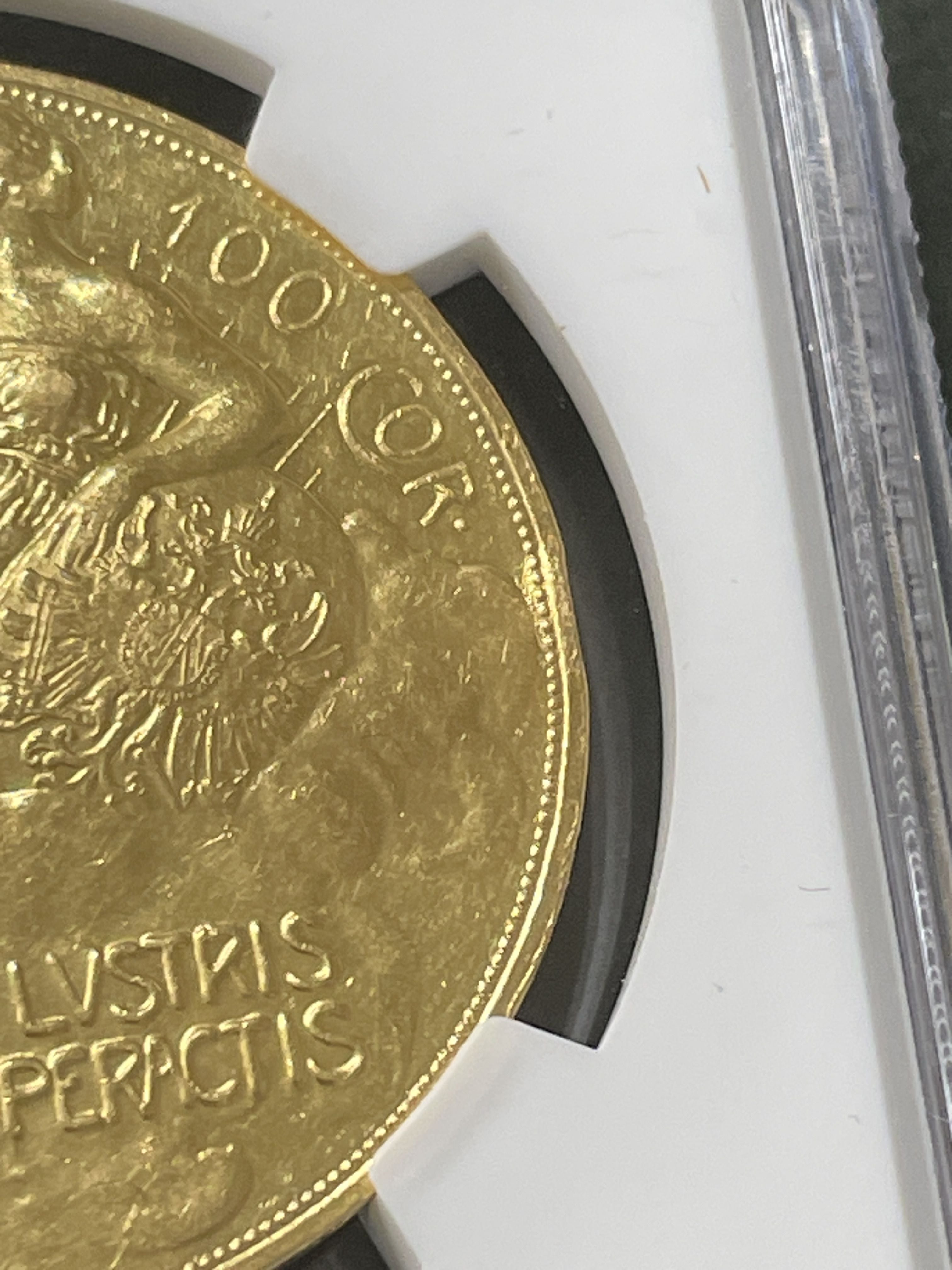 オーストリア 雲上の女神 100コロナ金貨 1908年 フランツ・ヨーゼフ NGC PROOF AU DETAILS – 野崎コイン