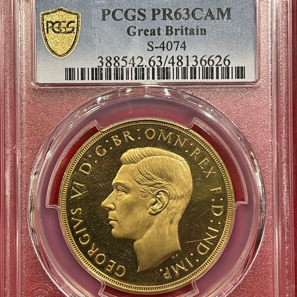 イギリス 5ポンド金貨 プルーフ 1937年 PCGS PR63CAM – 野崎コイン