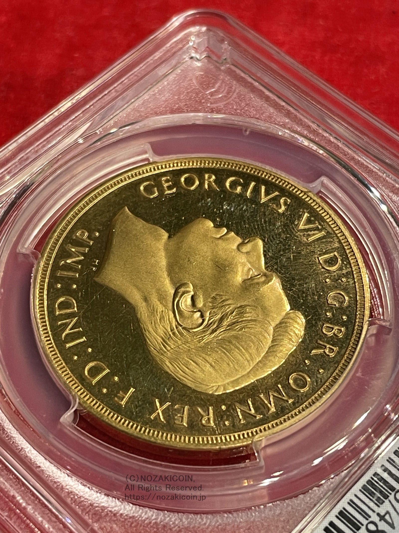 イギリス 5ポンド金貨 プルーフ 1937年 PCGS PR63CAM – 野崎コイン