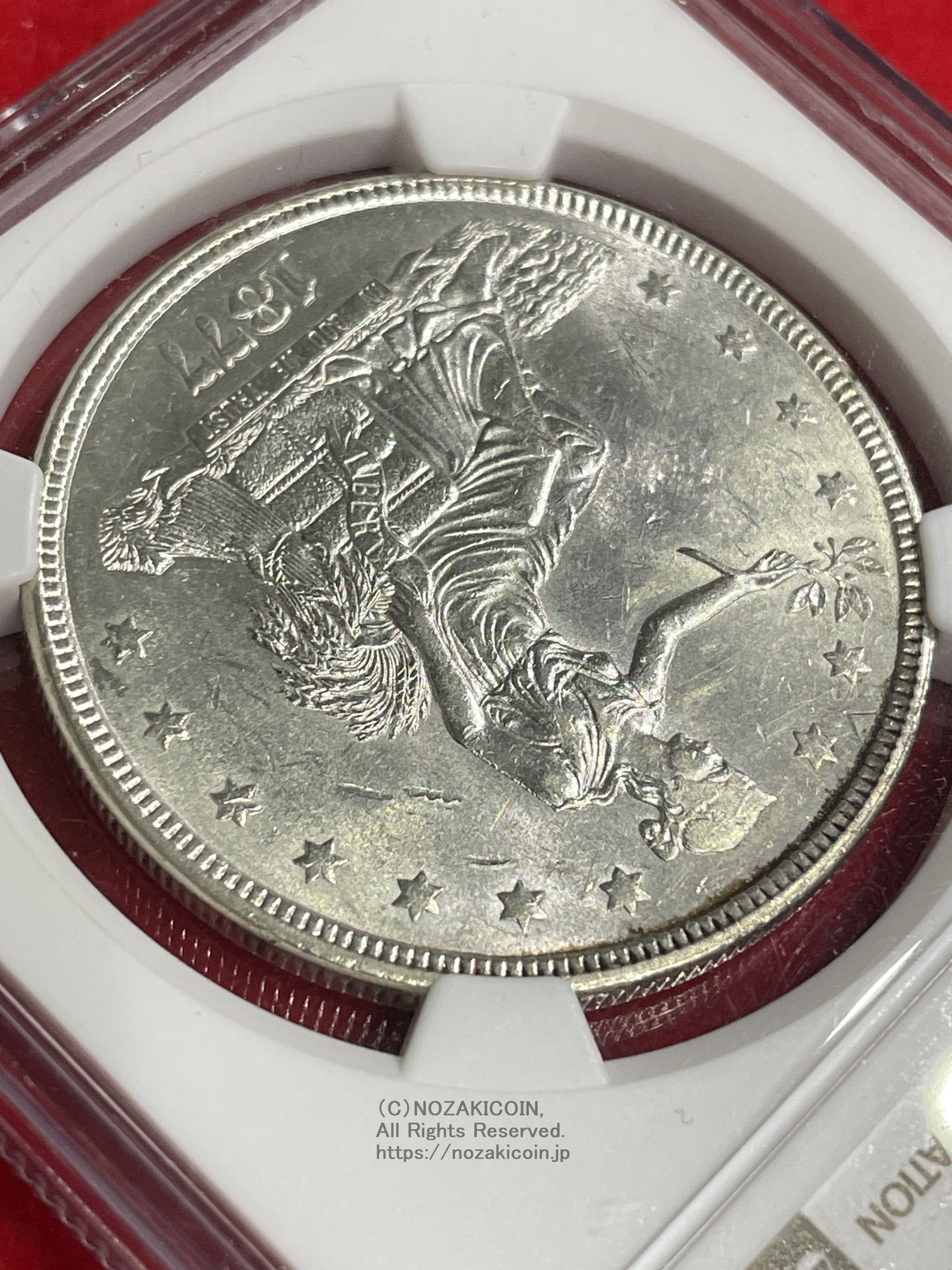 アメリカ 貿易銀 1877 NGC MS61 014 – 野崎コイン