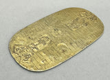 Genbun koban gold, back engraved, Wajin, with certificate of authenticity 924