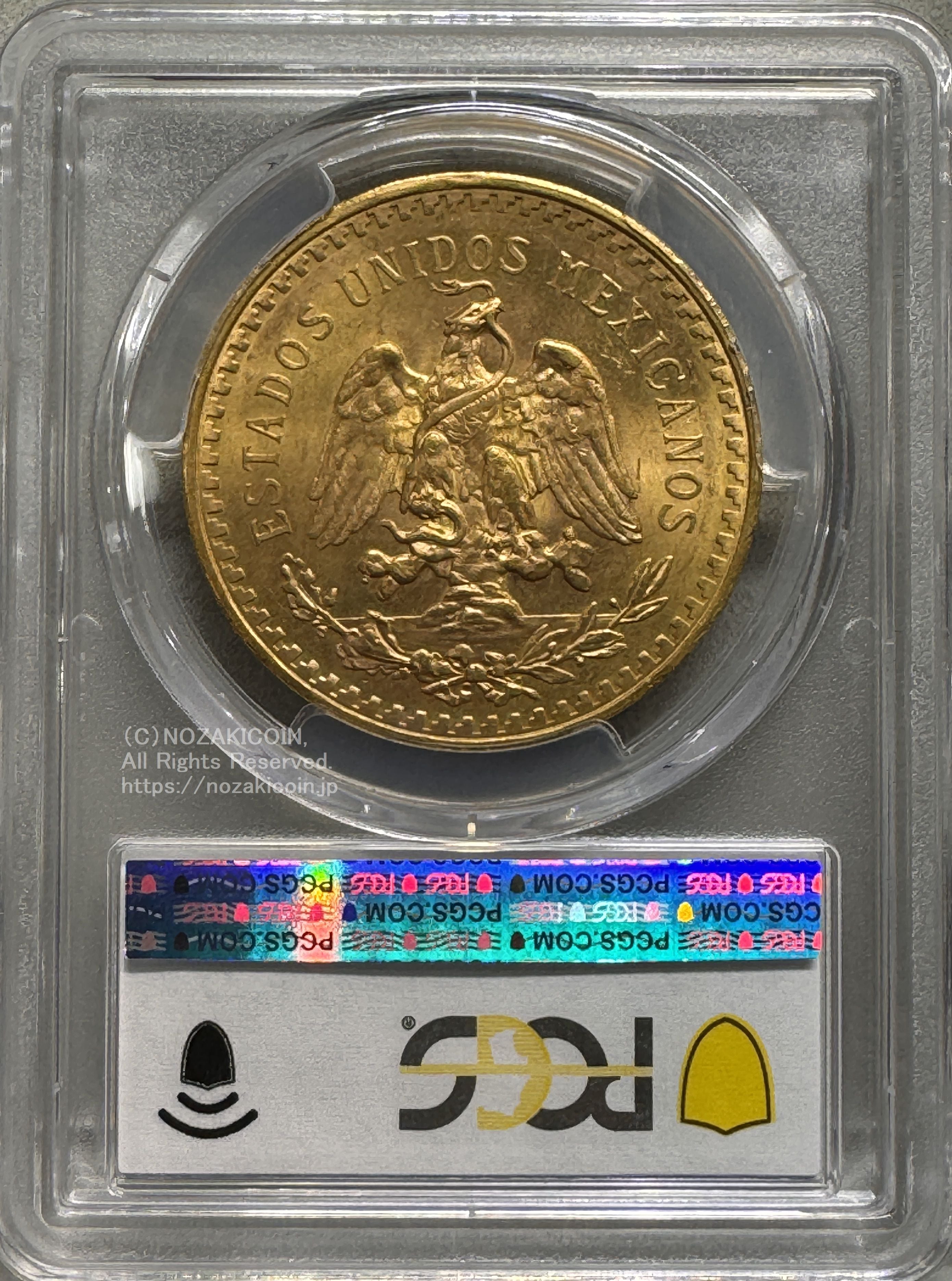 メキシコ 50ペソ金貨 1943年 PCGS MS65 – 野崎コイン