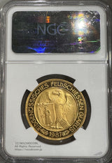 1987年発行スイス射撃祭グラールス1000フラン金貨です。NGC69評価。