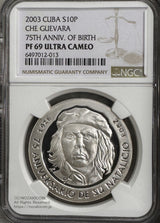 2003 CUBA S10P
CHE GUEVARA 75TH ANNIV. OF BIRTH
SILVER0.999 20g