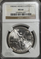 メキシコ　1985年　リベルタード　純銀　NGC MS66