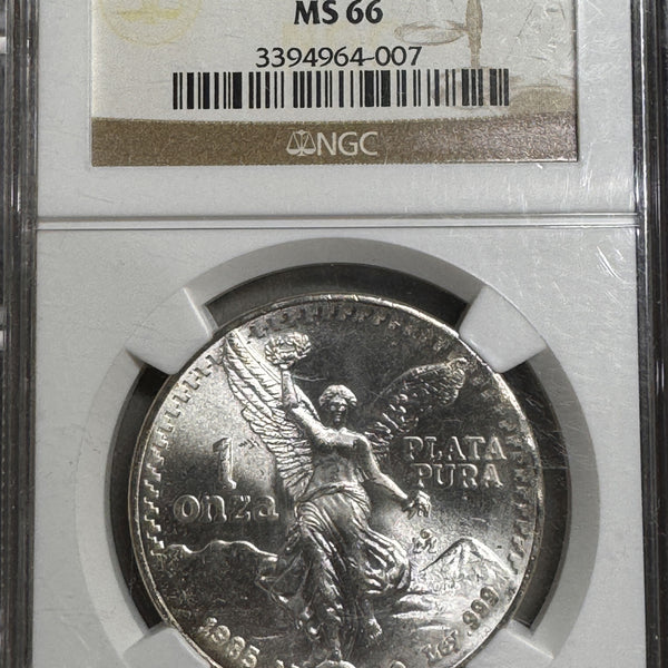 メキシコ 1985年 リベルタード 純銀 NGC MS66 – 野崎コイン