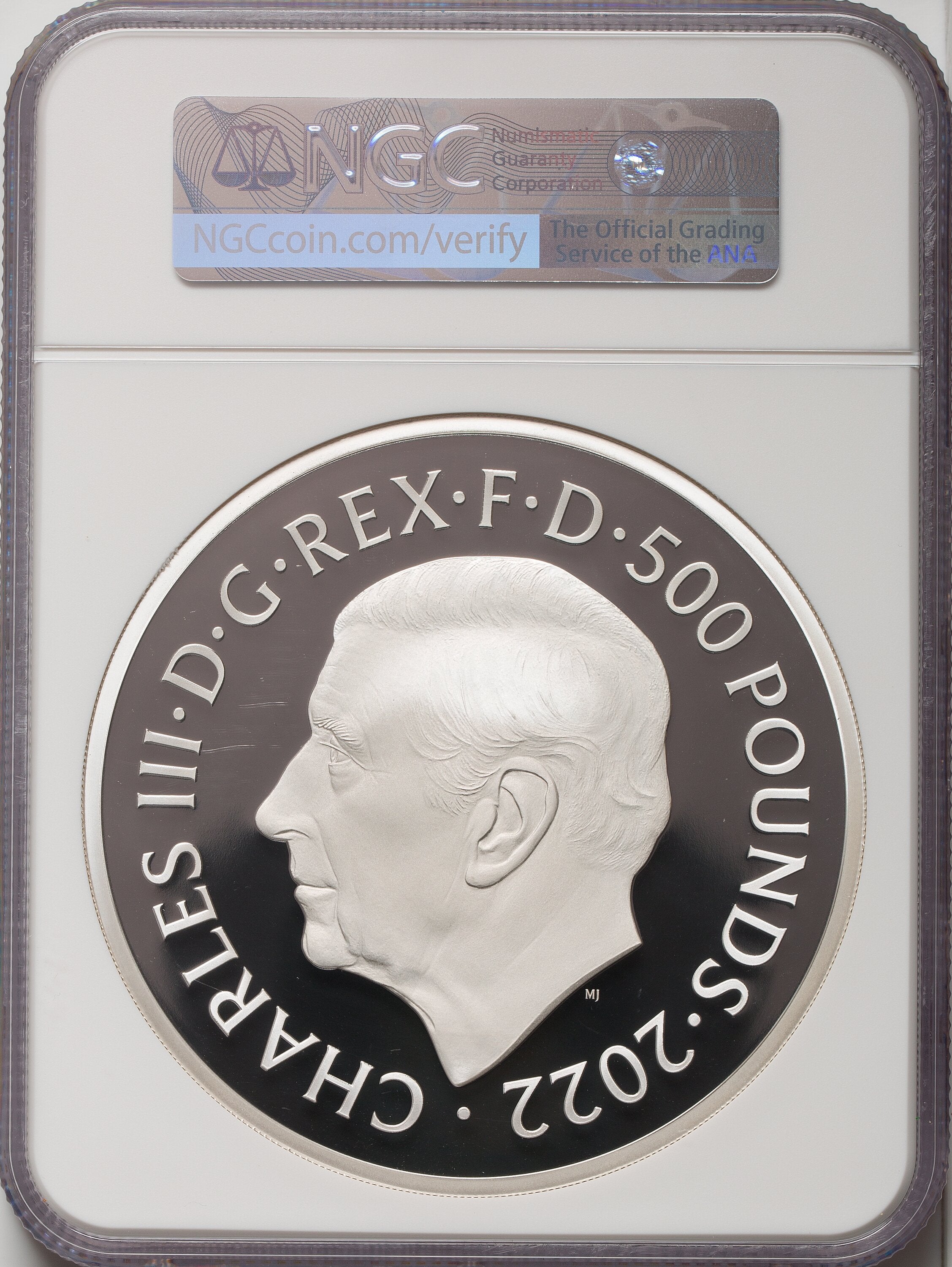 イギリス 500ポンド銀貨 1Kg 2022年 エリザベス女王記念 NGC PF70