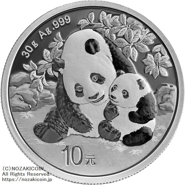 ２０２４年 中国パンダ銀貨 １０元  純銀30g カプセル封入 
