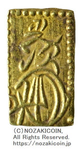 万延一分金（万延一分判金）は万延元年～慶応3年（1860～1867）に鋳造されました。品位:金574 / 銀 426 重量:0.8g
鑑定書 平成26年7月1日