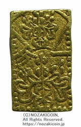 慶長一分判金は慶長6年から元禄8年(1601～1695)に鋳造されました。
品位 金857 / 銀143 量目 4.4g
鑑定書 平成28年11月1日発行