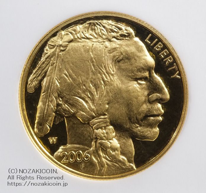 アメリカ 50ドルプルーフ金貨 バッファロー 2006年-W NGC PF70