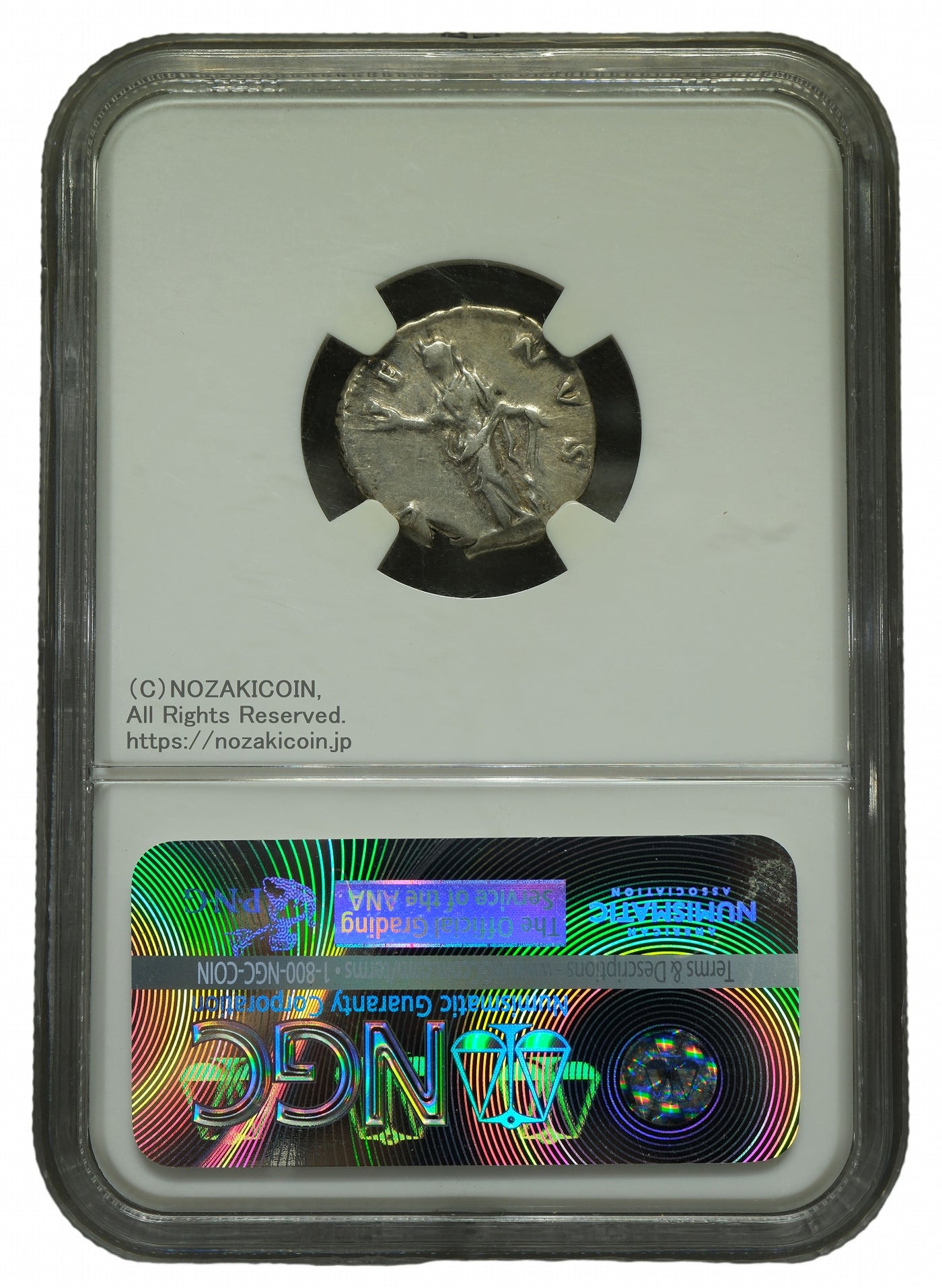 ローマ帝国 デナリウス銀貨　ジュリア・マエサ　NGC鑑定付き　XF ローマ帝国 AD147-175/6 デナリウス銀貨 NGC XF – 野崎コイン