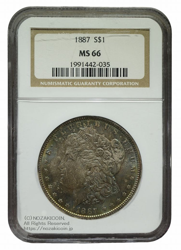 アメリカ 1ドル銀貨 1887年S NGC MS66 – 野崎コイン